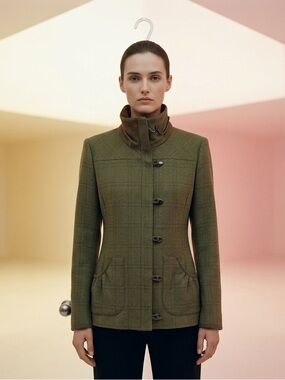 DuBarry of Ireland Plaid Tweed Jacket Size 8UK